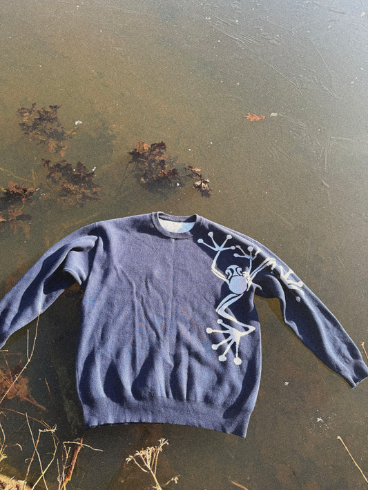 Blue Reversible Knit